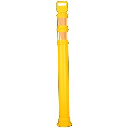 Cortina Safety Products Delineator Post, Polyethylene, 45 in Height, 1.55, Yellow 03-747Y